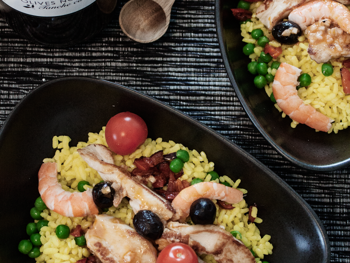 Le riz nomade: la salade comme une paella